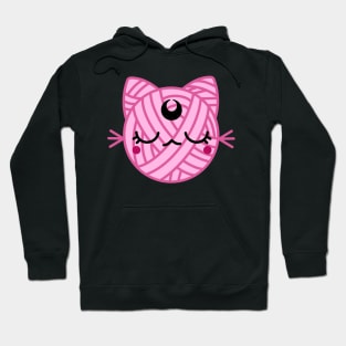 Pink Moon Cat Yarn Ball Hoodie